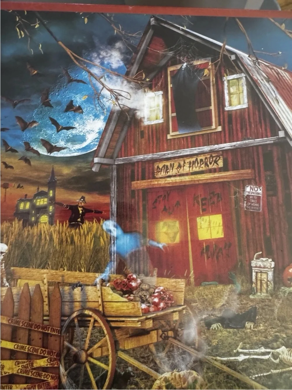 New Eurographics 1000 Piece Jigsaw PUzzle Halloween Barn Paul Normand 19x26